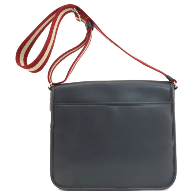 BALLY バリー ロゴ ストライプ ショルダーバッグ レザー レディース