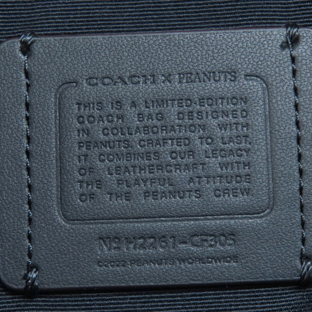 COACH コーチ CF305 スヌーピーコラボ ショルダーバッグ レザー