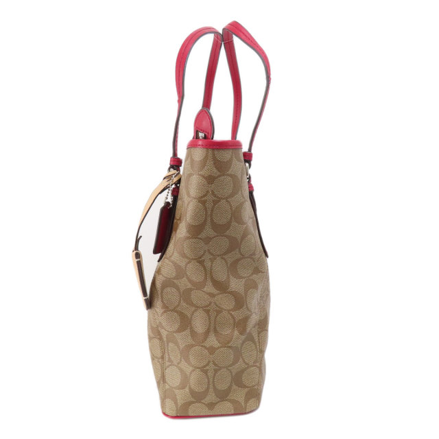 美品 COACH コーチ シグネチャー トートバッグ F28365 ジップ COACH コーチ F28365 シグネチャー トートバッグ PVC レディース