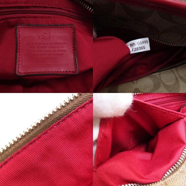 美品 COACH コーチ シグネチャー トートバッグ F28365 ジップ COACH コーチ F28365 シグネチャー トートバッグ PVC レディース