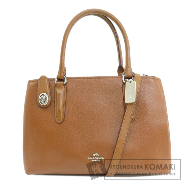 COACH コーチ 56839 ロゴ金具 2WAY ハンドバッグ レザー レディース