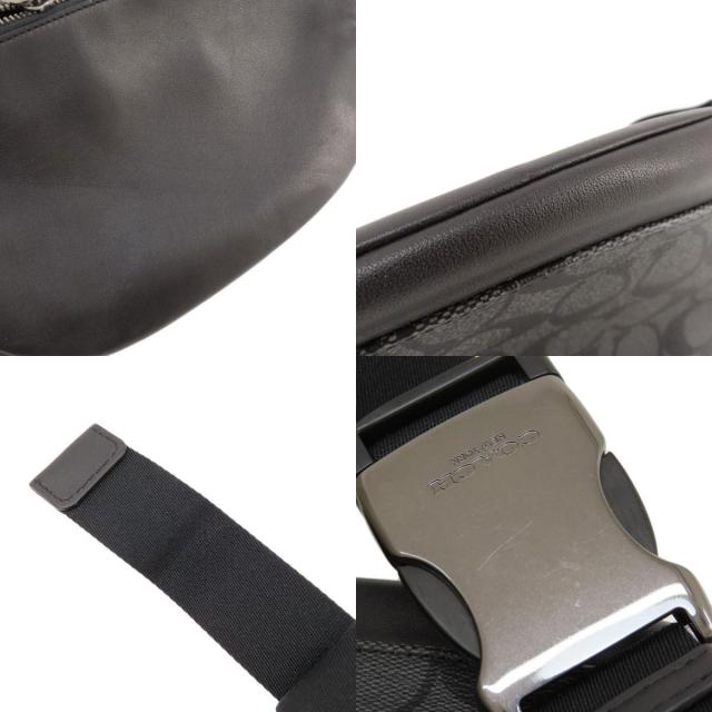 COACH コーチ F78777 シグネチャー ボディバッグ PVC/レザー