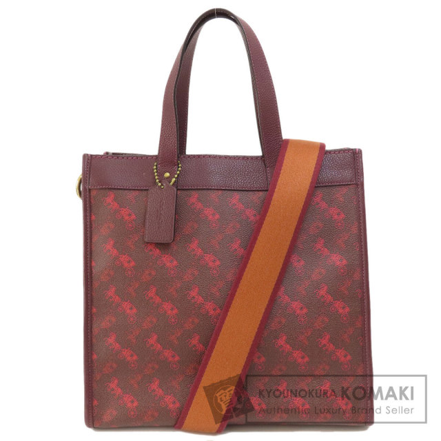 COACH コーチ 89143 馬車柄 2WAY ハンドバッグ PVC レディース 