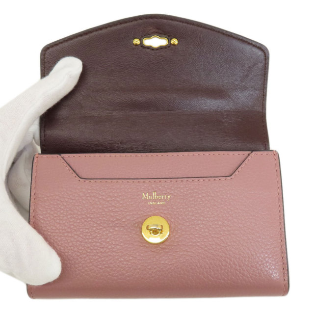 Mulberry(マルベリー) ロゴ カード財布 [正規品/関税込] MULBERRY マルベリー ロゴ 二つ折り財布（小銭入れあり） レザー