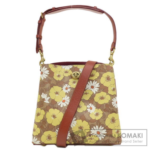 COACH コーチ C9722 ウィロウ バケット シグネチャー ハンドバッグ PVC  