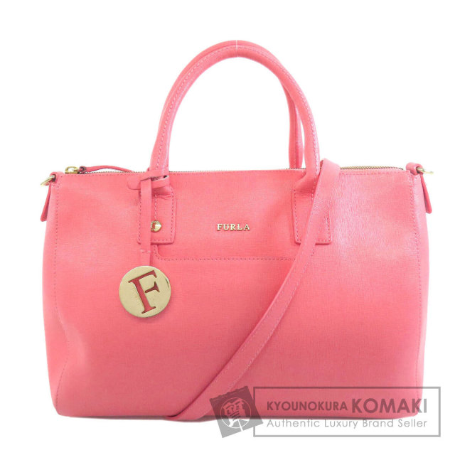 希少✨　美品✨　FURLA フルラ　編み込み　レザーバッグ 2way ピンク FURLA フルラ バッグ 2WAYショルダーバッグ ピンク レザー