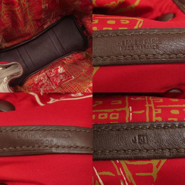 エルメス トートバッグ ガーデンパーティTPM ブラウン