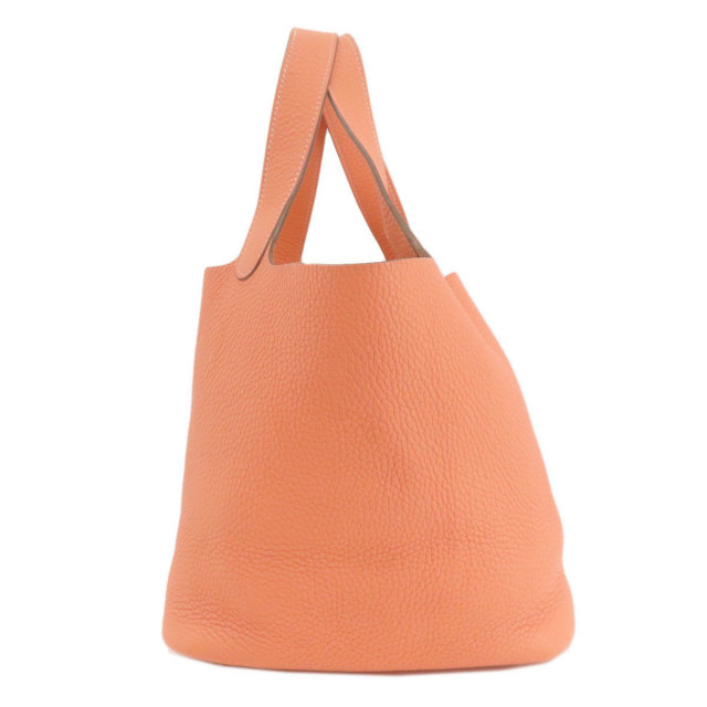 HERMES エルメス ピコタンロックMM ピンク シルバー金具 トートバッグ  