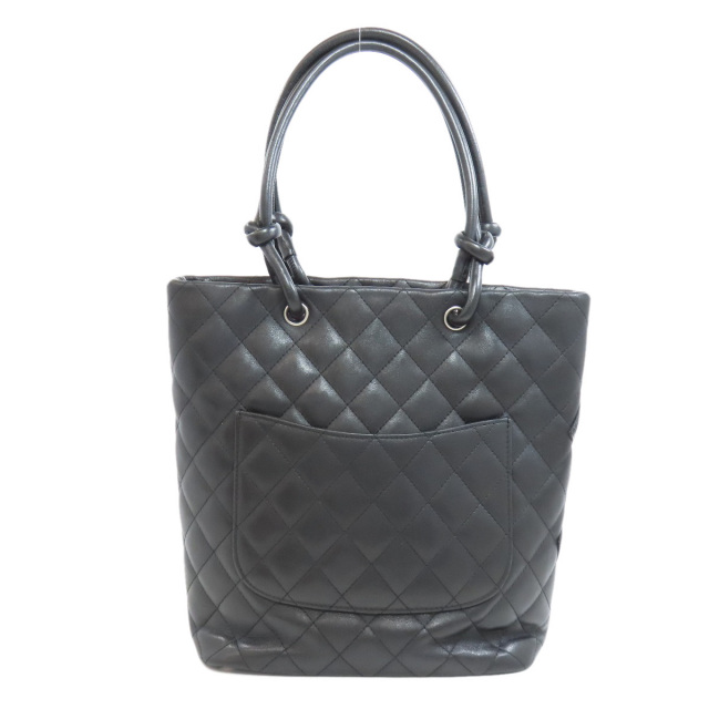CHANEL シャネル カンボンライン シルバー金具 トートバッグ カーフ 