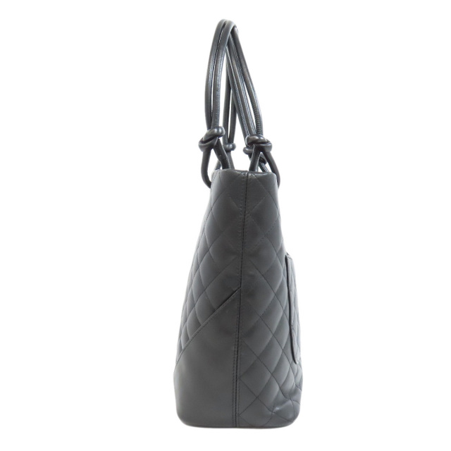 CHANEL シャネル カンボンライン シルバー金具 トートバッグ カーフ 