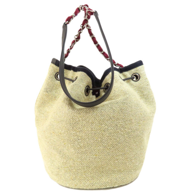 CHANEL シャネル ドーヴィル 巾着 シルバー金具 ショルダーバッグ 