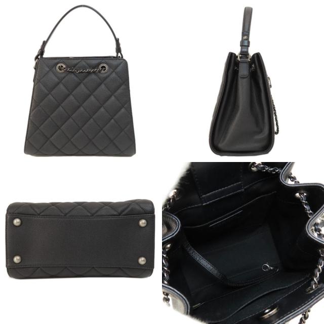 CHANEL シャネル CCバケット マトラッセ 2WAY シルバー金具 