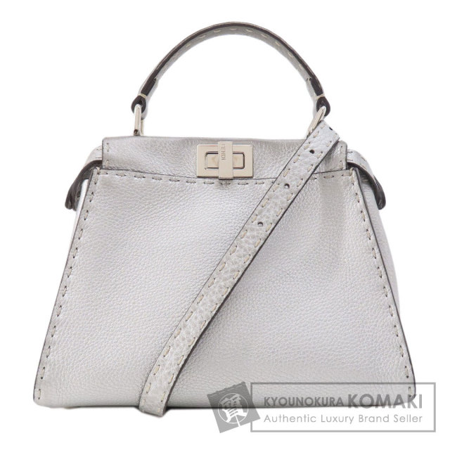 FENDI フェンディ ピーカブーミニ 2WAY ハンドバッグ カーフ レディース 