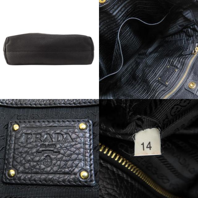 プラダ メタルロゴ 2wayトートバッグ レザー ブラック BN1713 プラダ メタルロゴ 2wayトートバッグ レザー ブラック BN1713