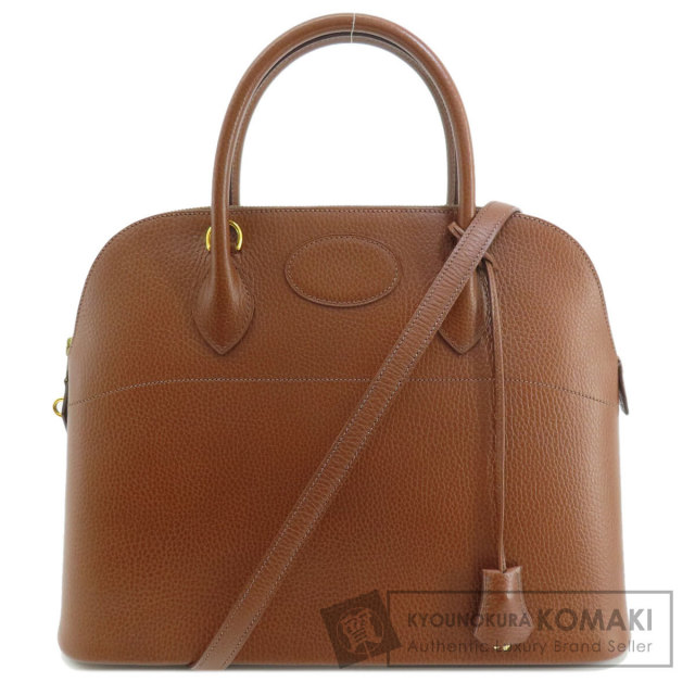 HERMES エルメス ボリード35 ブラウン ゴールド金具 ハンドバッグ 