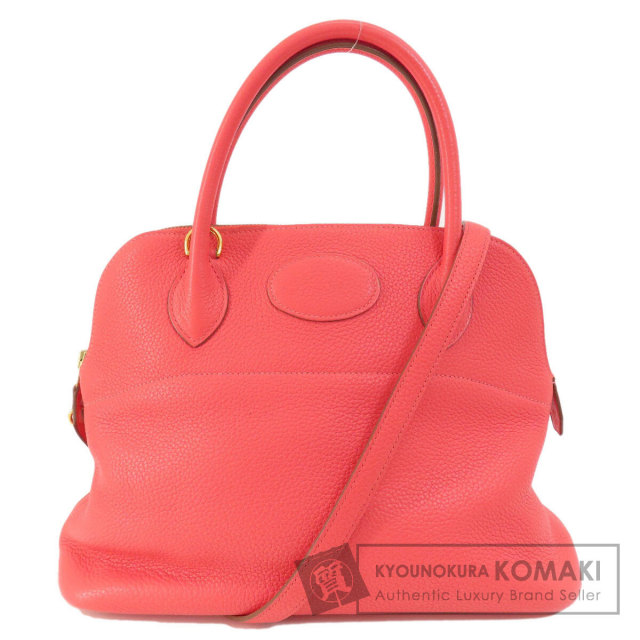 HERMES エルメス ボリード31 ピンク ゴールド金具 ハンドバッグ 