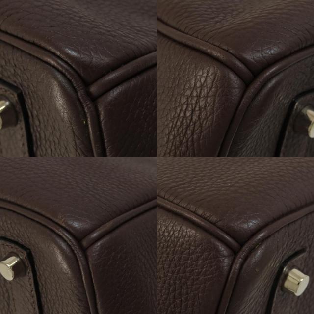 HERMES エルメス バーキン35 ダークブラウン シルバー金具
