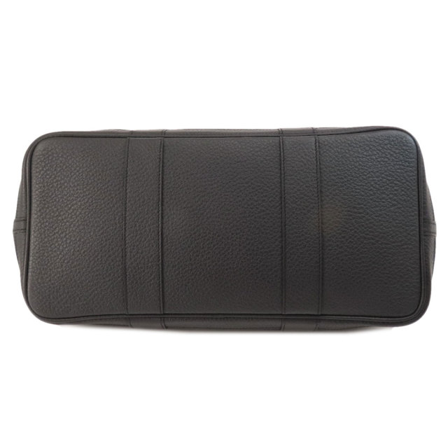 HERMES エルメス ガーデンパーティPM 黒 ブラック シルバー金具 トート  