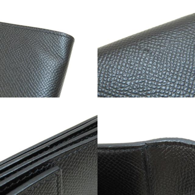 HERMES エルメス クリック12 黒 ブラック ゴールド金具 二つ折り財布  