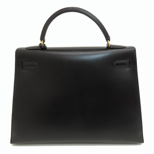 HERMES エルメス ケリー32 外縫い 黒 ブラック ゴールド金具 