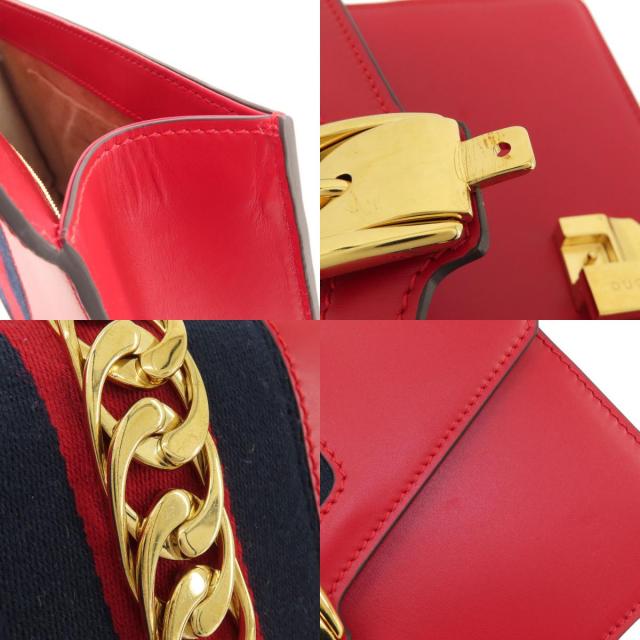 GUCCI グッチ 421882 シルヴィ ショルダーバッグ レザー レディース 