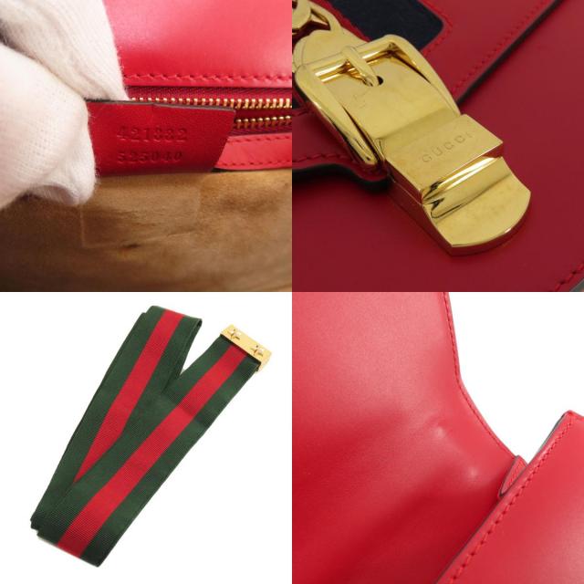 GUCCI グッチ 421882 シルヴィ ショルダーバッグ レザー レディース 