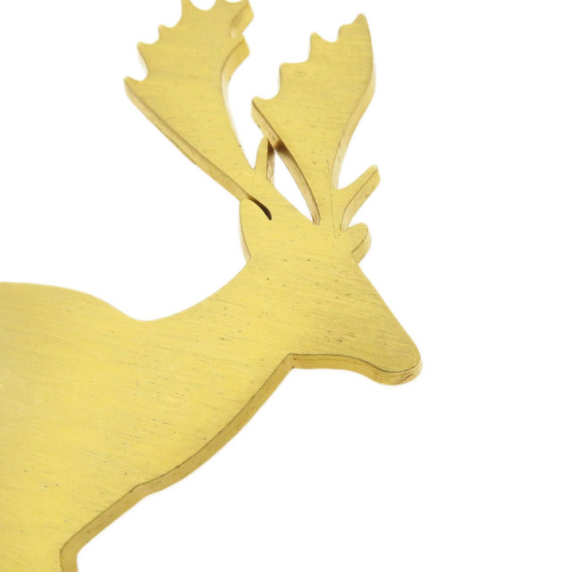 CHANEL シャネル トナカイモチーフ ココマーク ブローチ 金属製