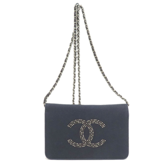 CHANEL シャネル チェーンウォレット ココマーク シルバー金具 長財布  