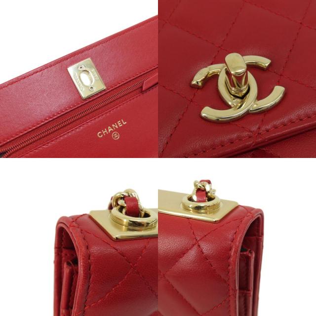CHANEL シャネル チェーンウォレット マトラッセ ゴールド金具 長財布 