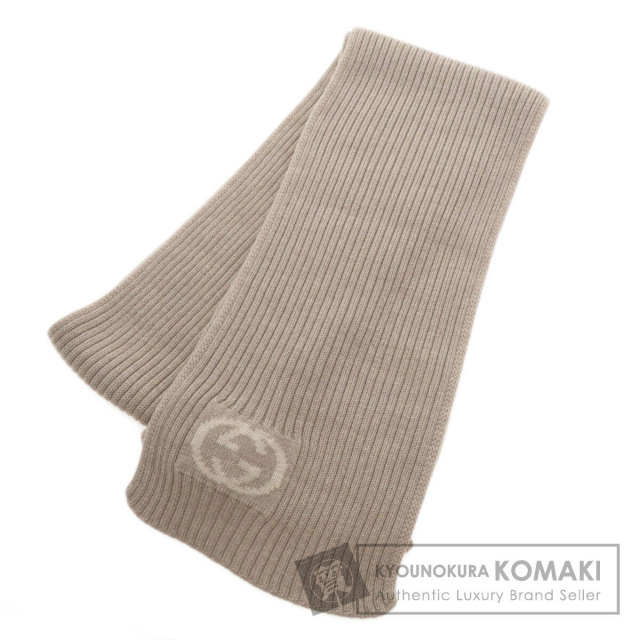 GUCCI グッチ インターロッキングG柄 マフラー ウール レディース  