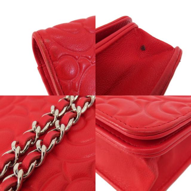 CHANEL シャネル チェーンウォレット カメリア ココマーク シルバー  