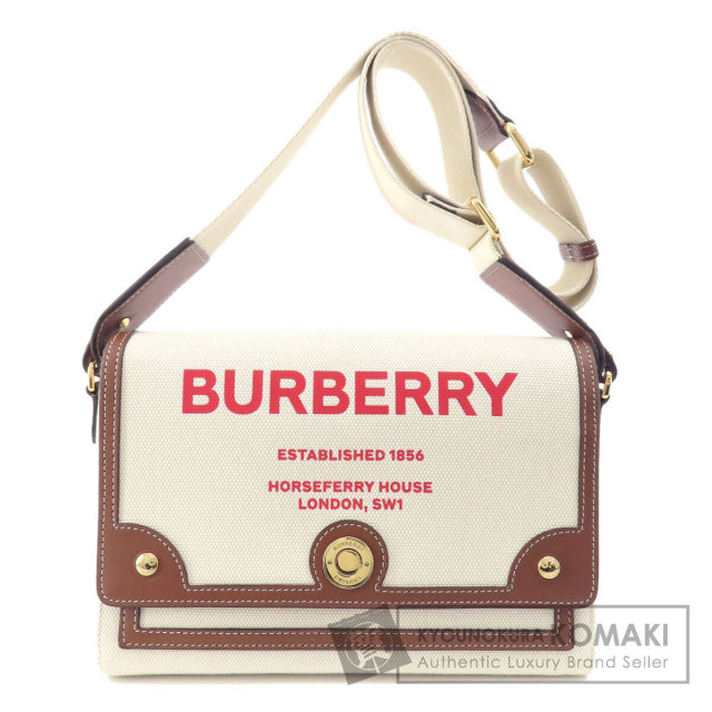 BURBERRY バーバリー ロゴ ショルダーバッグ キャンバス レディース