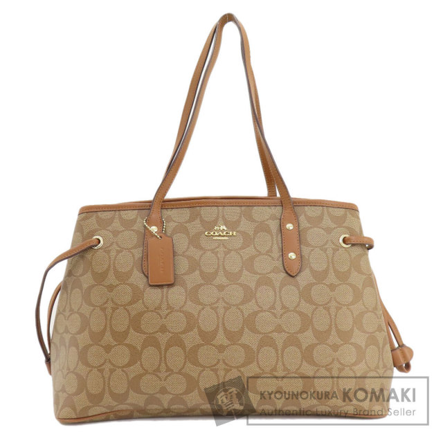 極美品　コーチ　トートバッグ　ワンショルダー　シグネチャー　PVC COACH COACH コーチ F29209 シグネチャー ワンショルダー ショルダー