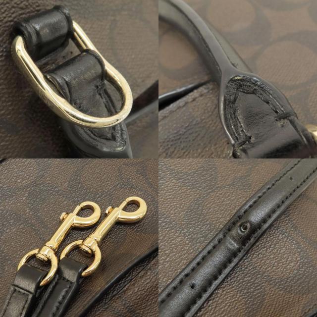 COACH コーチ F58295 シグネチャー 2WAY ハンドバッグ PVC/レザー