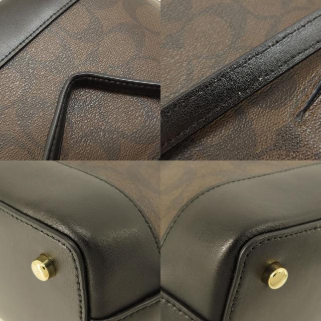 COACH コーチ F58295 シグネチャー 2WAY ハンドバッグ PVC/レザー