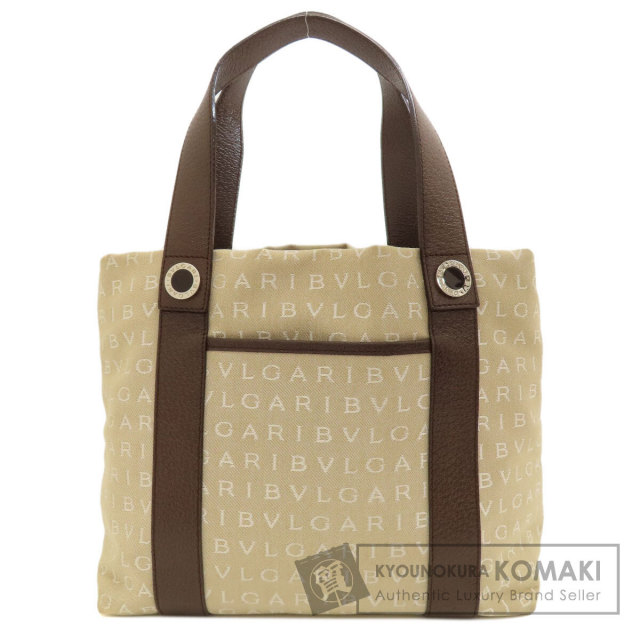 BVLGARI ブルガリ ロゴマニア ハンドバッグ キャンバス レディース