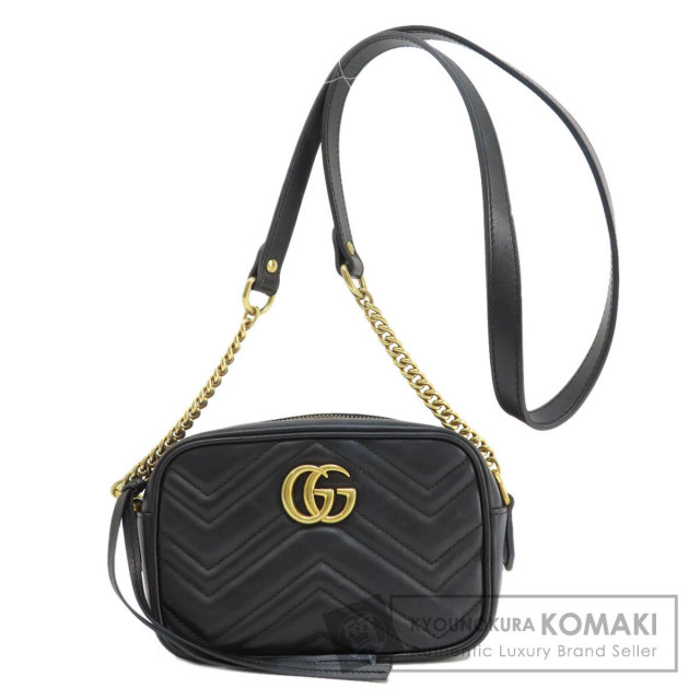 GUCCI グッチ 448065 GGマーモント ショルダーバッグ レザー レディース 