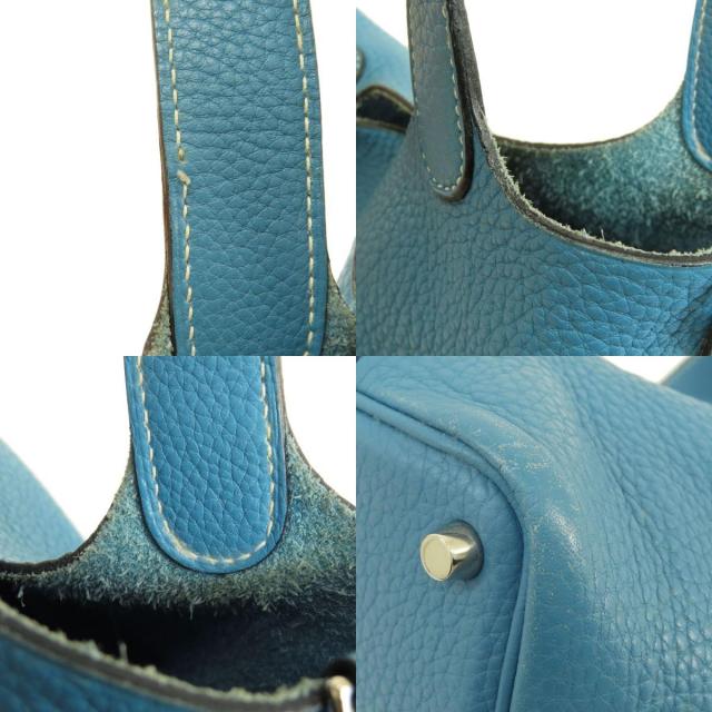 HERMES エルメス ピコタンロックPM ブルージーン シルバー金具  