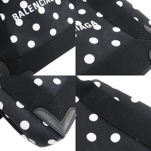 BALENCIAGA バレンシアガ ネイビーカバスXS 2WAY ドット柄  