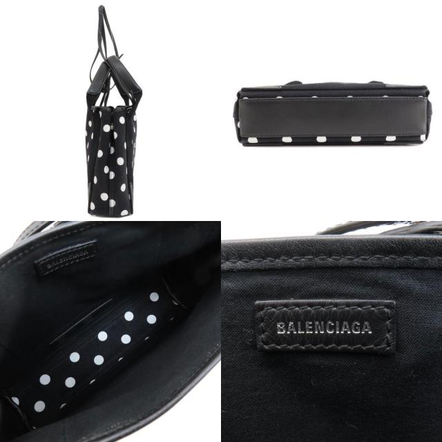 BALENCIAGA バレンシアガ ネイビーカバスXS 2WAY ドット柄 