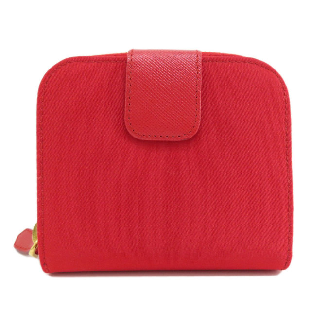 PRADA プラダ 1M0522 ロゴ金具 二つ折り財布（小銭入れあり） シルク 