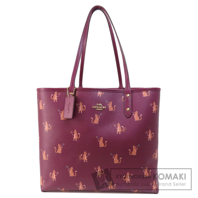 COACH コーチ F80232 リバーシブル トートバッグ PVC レディース 