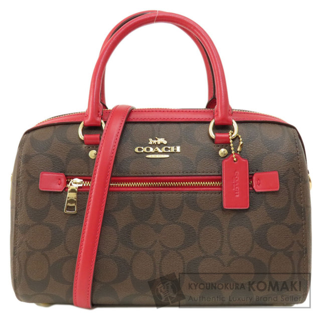 COACH コーチ F83607 シグネチャー 2WAY ハンドバッグ PVC レディース 