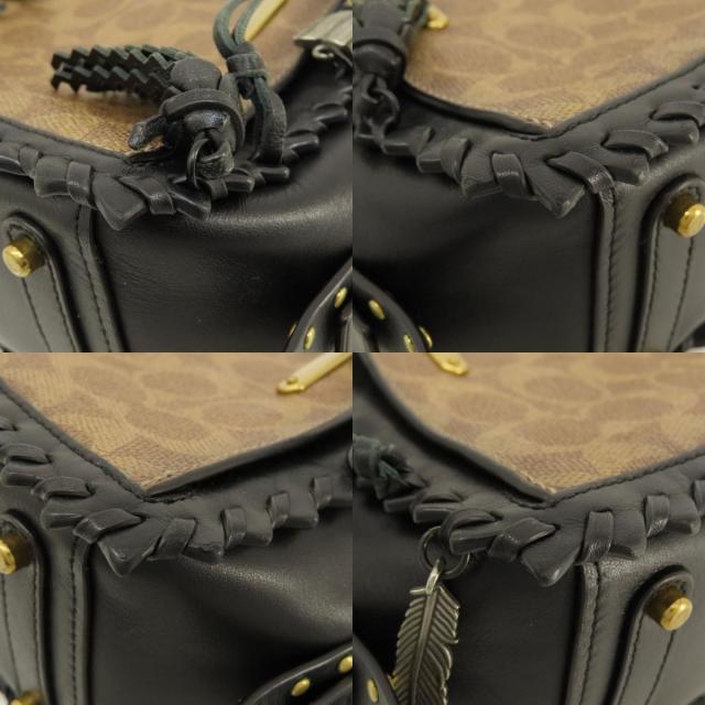COACH コーチ 36838 シグネチャー 2WAY ハンドバッグ PVC/レザー 