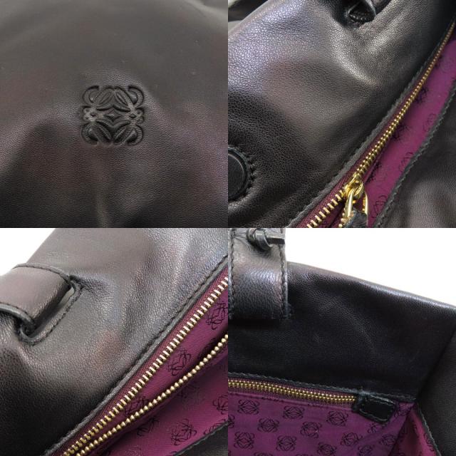 LOEWE ロエベ 型押しアナグラム ハンドバッグ ラムスキン