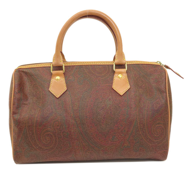 ETRO エトロ ペイズリー柄 ボストンバッグ PVC レディース ブランド京  