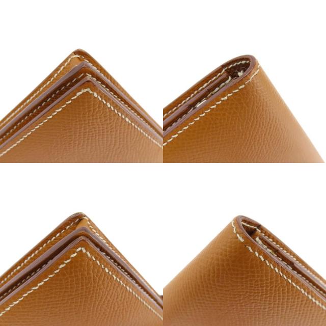HERMES エルメス ベアンスフレ ゴールド シルバー金具 長財布（小銭 
