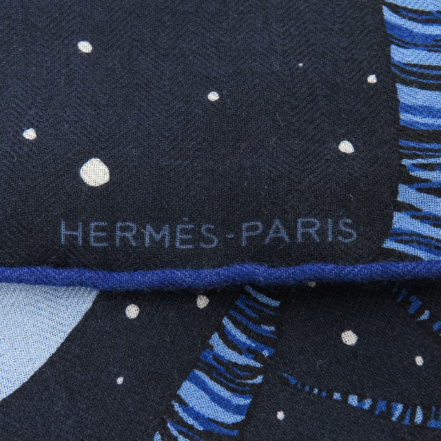 HERMES エルメス カレ100 AWOOOOO オオカミ スカーフ カシミヤ