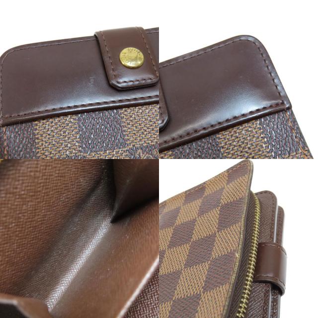 LOUIS VUITTON ルイヴィトン M61668 コンパクト・ジップ 二つ折り財布（小銭入れあり） ダミエキャンバス レディース [中古] LOUIS VUITTON ルイヴィトン M61668 コンパクト・ジップ 二つ折り財布