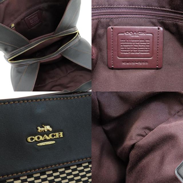 COACH コーチ F27575 ロゴ金具 トートバッグ キャンバス レディース